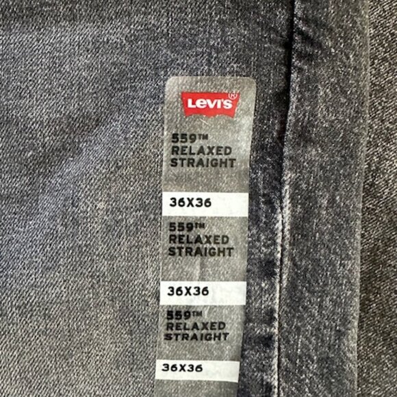 NWT 559™ Relaxed Straight Fit Men's Jeans - Black - Non-Stretch 36X36 - Picture 10 of 11